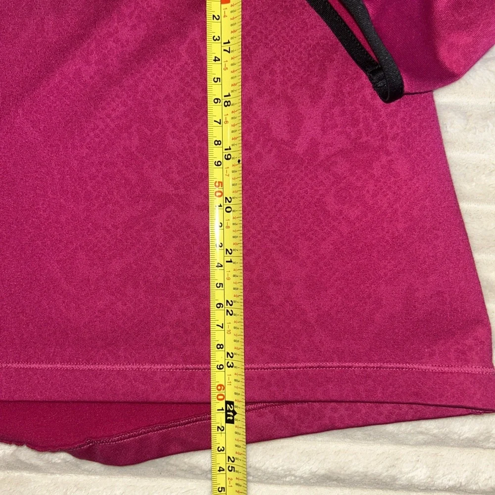 Nike Pro Pullover Womens Large Hot Pink Dri-Fit 1/2 Zip Mock Neck Fleece Lined‎